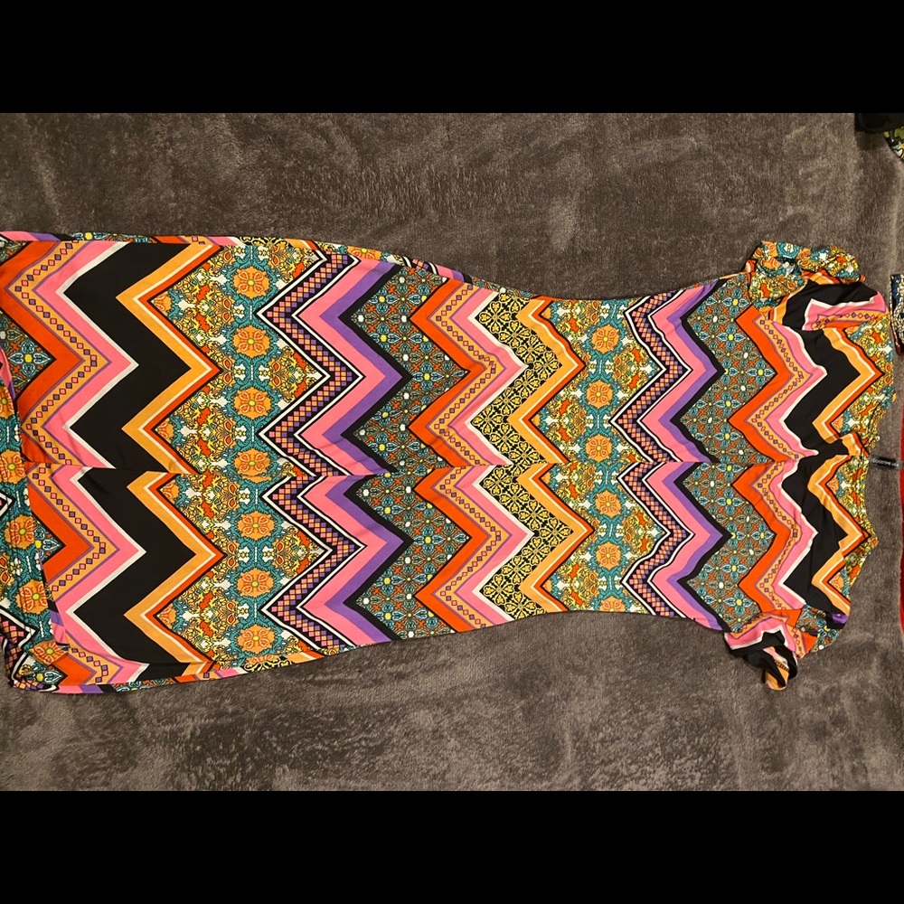 Multi color sexy dress